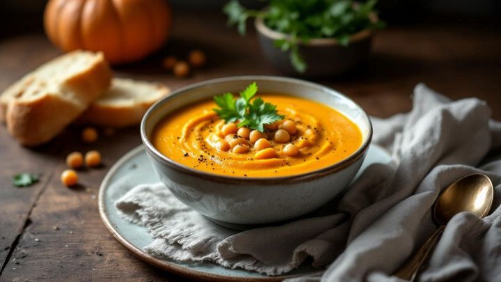 Zuppa di zucca e ceci