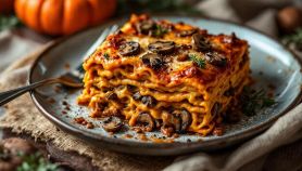 Lasagne con zucca e funghi