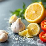 Aglio, limone e pomodorini