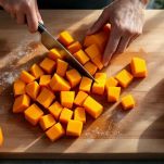Cubetti di zucca cruda