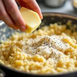 Risotto mantecato con burro e formaggio