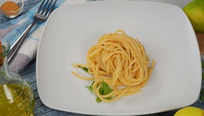Spaghetti limone e bottarga