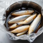 sgombri marinati in contenitore