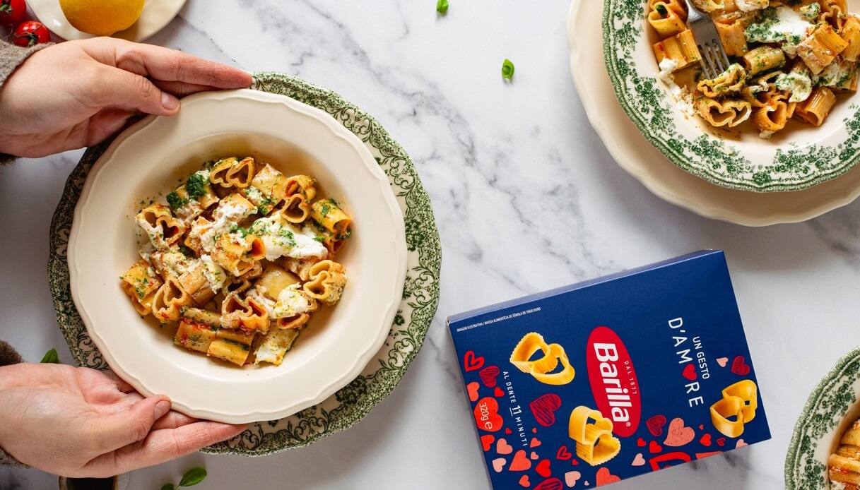 Barilla celebra San Valentino con un formato di pasta speciale