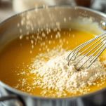 Farina unita all’olio caldo