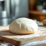 Palla di impasto avvolta in pellicola