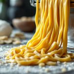 Bigoli formati con torchio