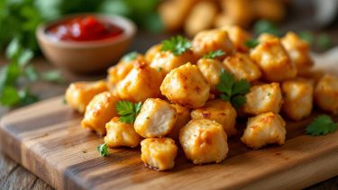 bocconcini di pollo dorati con salsa