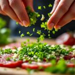 Condimento di prezzemolo e aglio