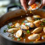 Molluschi in zuppa di pesce