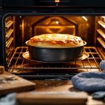 Ciambella marmorizzata in cottura in forno.