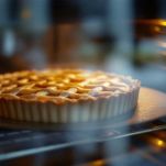 Crostata alla Nutella in cottura nel forno.