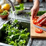 insalata mista con pollo, carote e pomodori