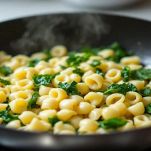 Orecchiette e cime di rapa spadellate insieme.