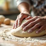 Impasto liscio e omogeneo ottenuto dopo la lavorazione.