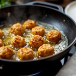 Polpette di tonno fritte in padella.