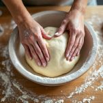 Impasto di farina e acqua lasciato riposare.