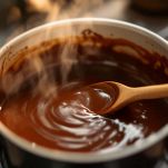 Crema che cuoce lentamente fino ad addensarsi.