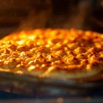 Sartù dorato dopo la cottura in forno.