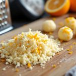 Palline di pecorino e scorza pronte per farcire.