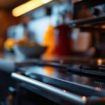 Forno acceso impostato a 170 gradi.