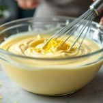 Maionese lavorata con limone per creare la base.