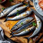 Sarde pulite con lisca rimossa e asciugate delicatamente.