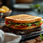 Panino scirocco impiattato e servito.