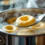 Taralli bolliti finché galleggiano in superficie.