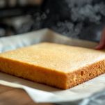 Biscuit capovolto per rimuovere la carta di cottura.