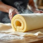 Biscuit arrotolato per raffreddarsi.