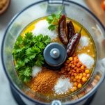 Marinata frullata con acciughe e aromi.