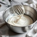 Albume montato a neve lucida e soda