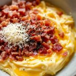 Ciotola con ripieno a base di prosciutto, acciughe e Parmigiano.