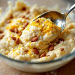 Impasto con mandorle tostate e scorza di limone.