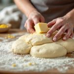 Impasto con burro, strutto e aromi