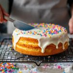 Casatiello glassato e decorato