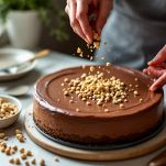 Superficie con nocciole e pistacchi