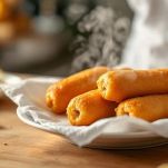 Corn dog su carta assorbente