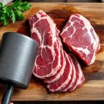 Fette di vitello battute sottili