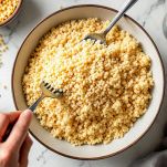 Couscous sgranato in ciotola