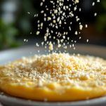 Toma grattugiata sulla farinata