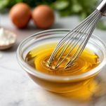 Emulsione di olio e aceto in ciotolina