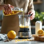 Ingredienti nel boccale del mixer