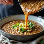 Zuppa rustica servita nella terrina