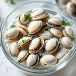 Vongole immerse per eliminare la sabbia