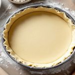 Impasto sistemato nello stampo