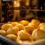 Patate duchessa che diventano dorate