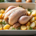 Posizionate il pollo al centro