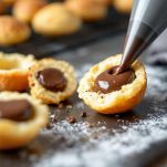 Bignè aperti farciti con crema